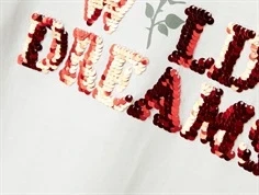 Name It top hvid med røde pailletter